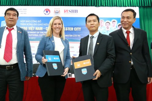 Manchester City prepares for friendly football match in Vietnam